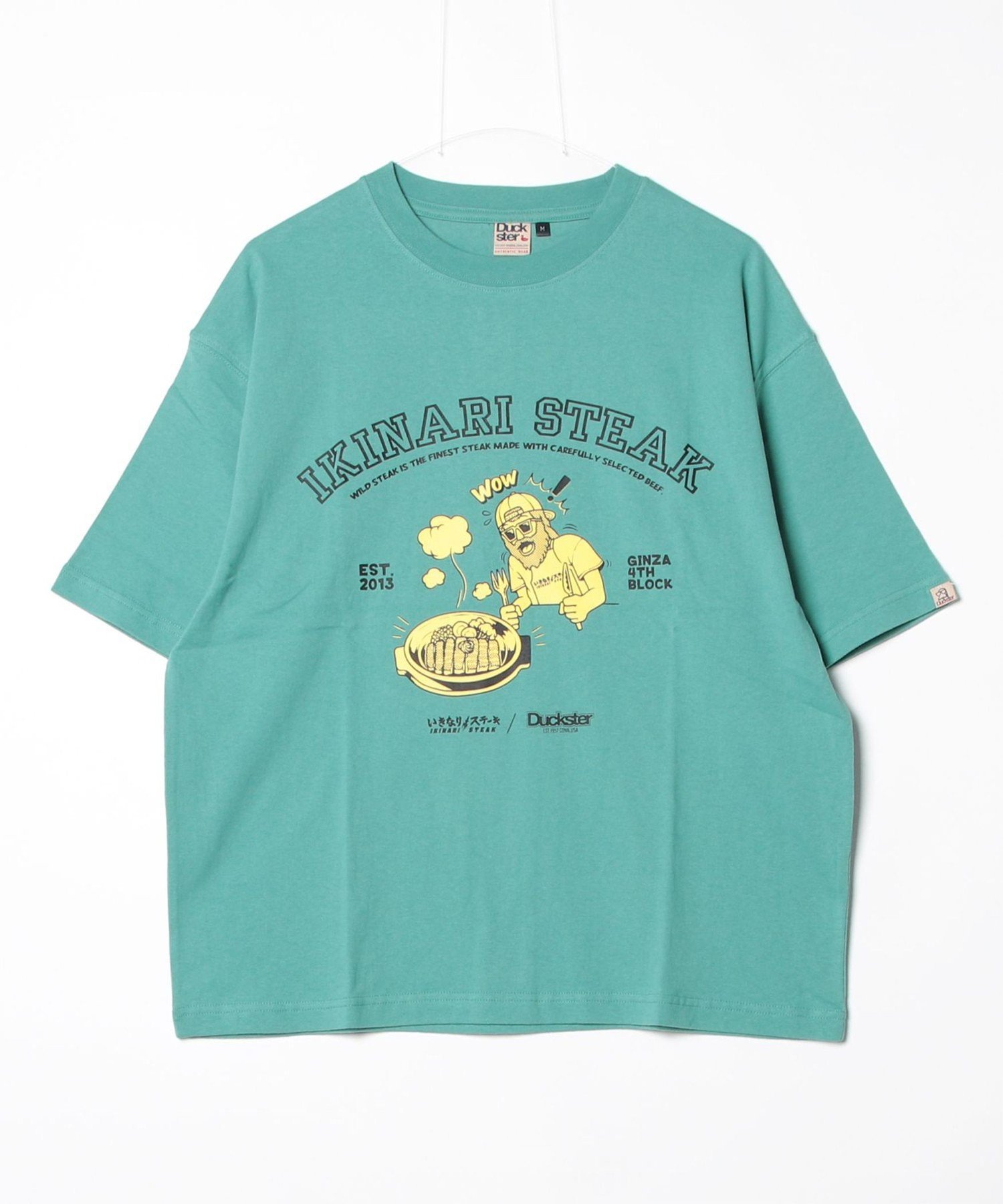 【Duckster×いきなりステーキ】カレッジTEE フレディ アンド グロスター トップス カットソー・Tシャツ ホワイト ブラック