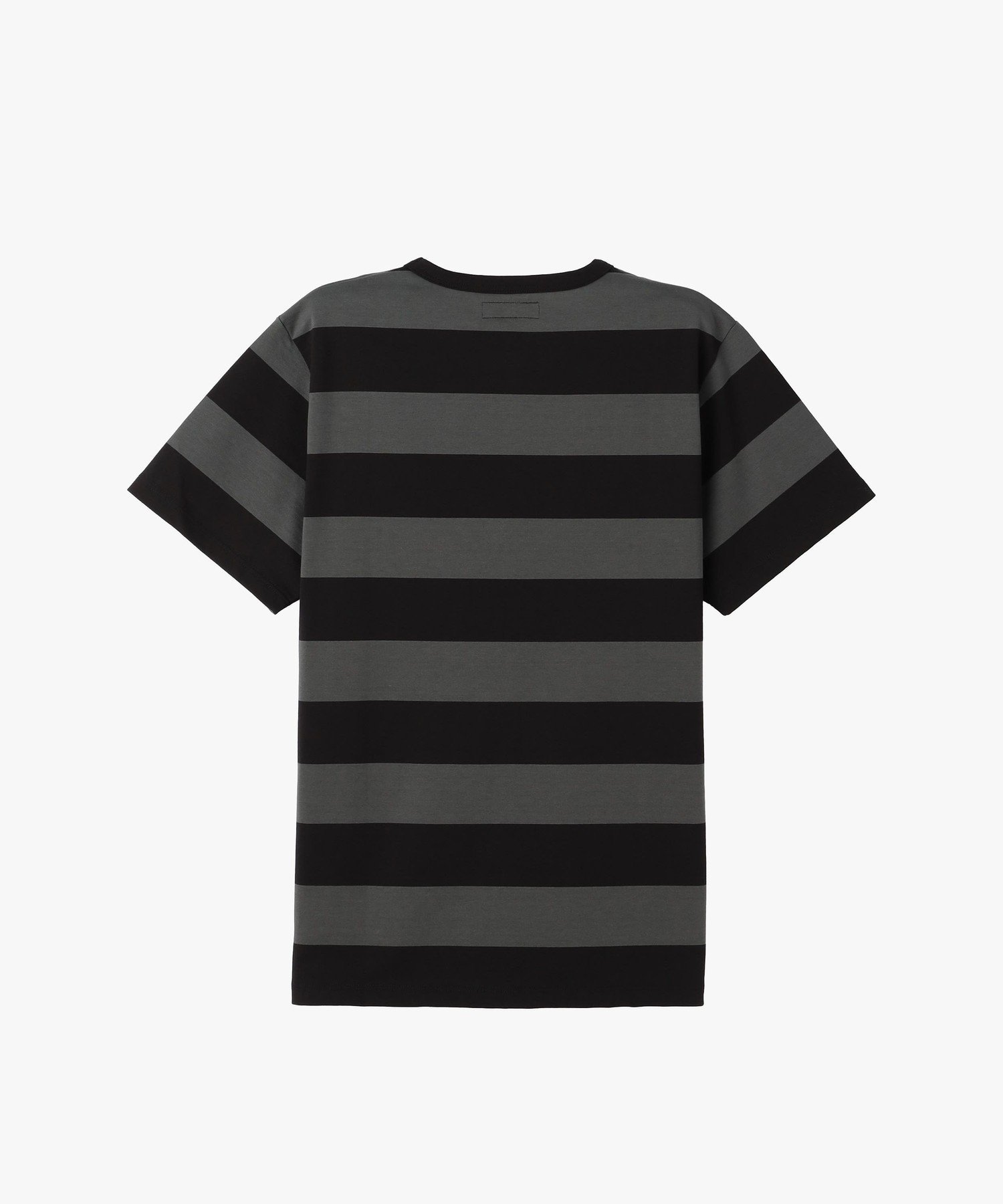 agnes b. HOMME メンズ 太ボーダー コットン 半袖 Tシャツ "Coulos" アニエスベー トップス カットソー・Tシャツ グレー【送料無料】