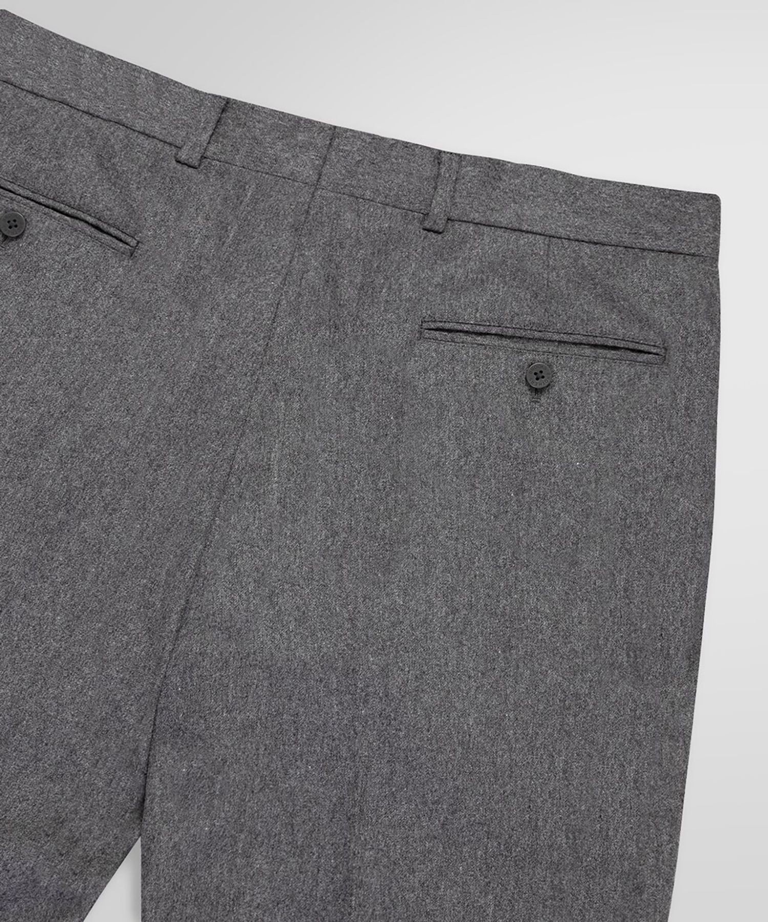 BROOKS BROTHERS ウール/カシミヤ フランネル プレーンフロント トラウザーズ Classic ブルックス ブラザーズ パンツ スラックス・ドレスパンツ グレー【送料無料】