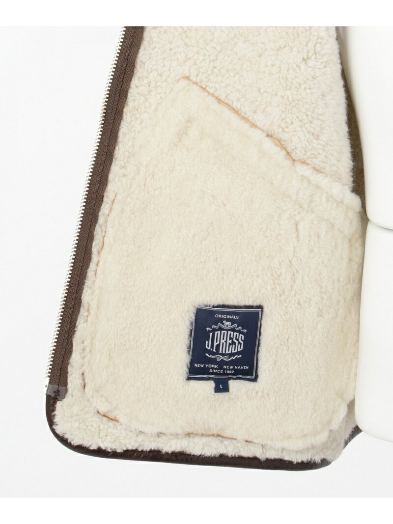 J. Press Shearling Vest VROVYW0215: Beige