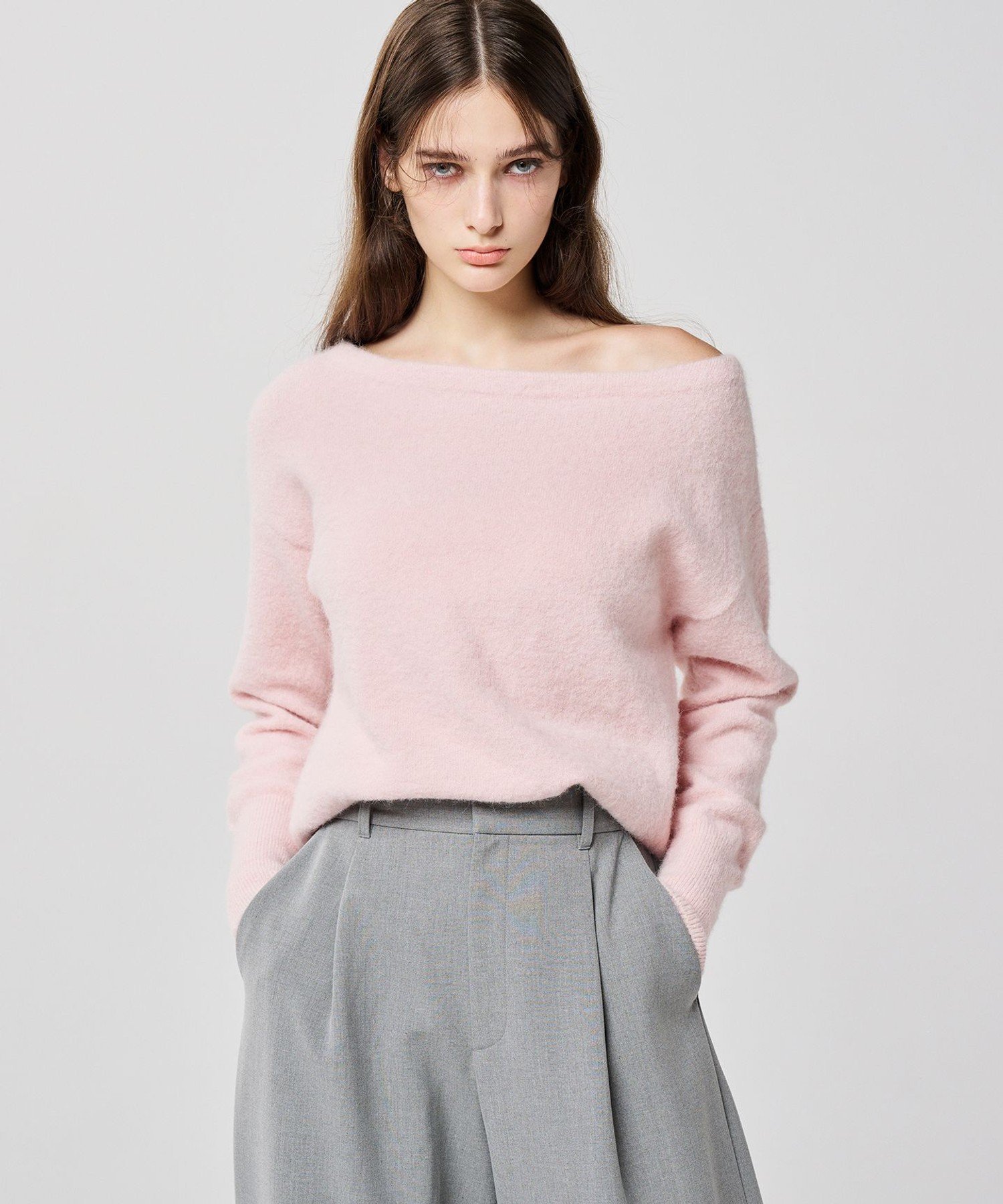 【SALE／50%OFF】uncrave 【手洗い可】アルパカニット オフショルダー トップス(uncrave WHITE) アンク..