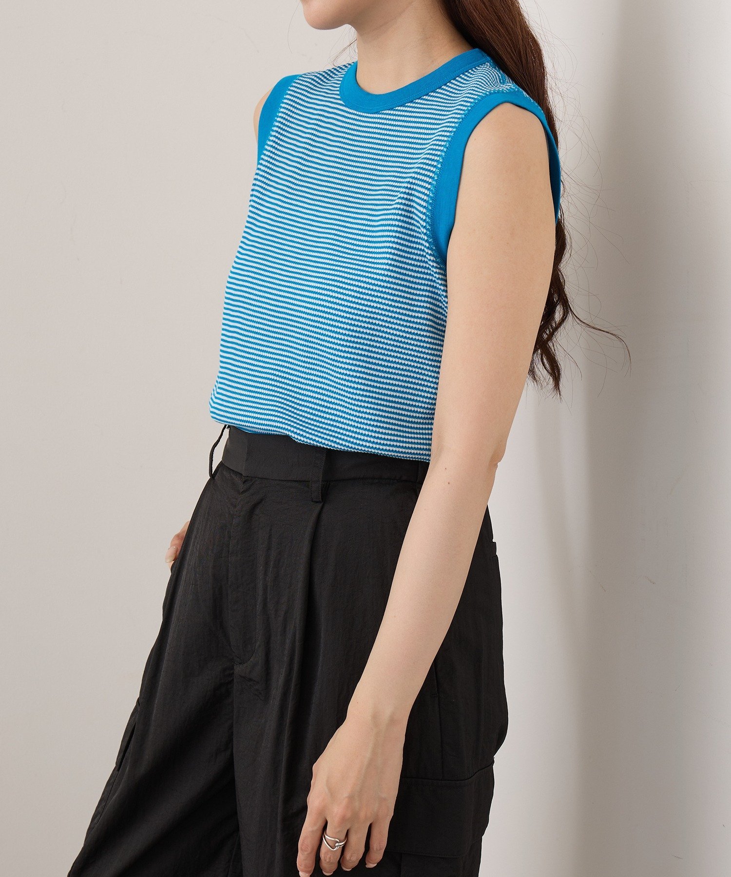 Healthknit Healthknit/ワッフル ノースリーブTシャツ /619 セットアップセブン トップス ノースリーブ・タンクトップ