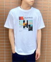 ikka フォトプリントTシャツ PILGRIMAGE イッカ トップス カットソー・Tシャツ ホワイト ブルー