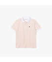 【SALE／50%OFF】LACOSTE BOYS チェッカー柄ポロシャツ ラコステ トップス ポロシャツ ピンク ホワイト【送料無料】