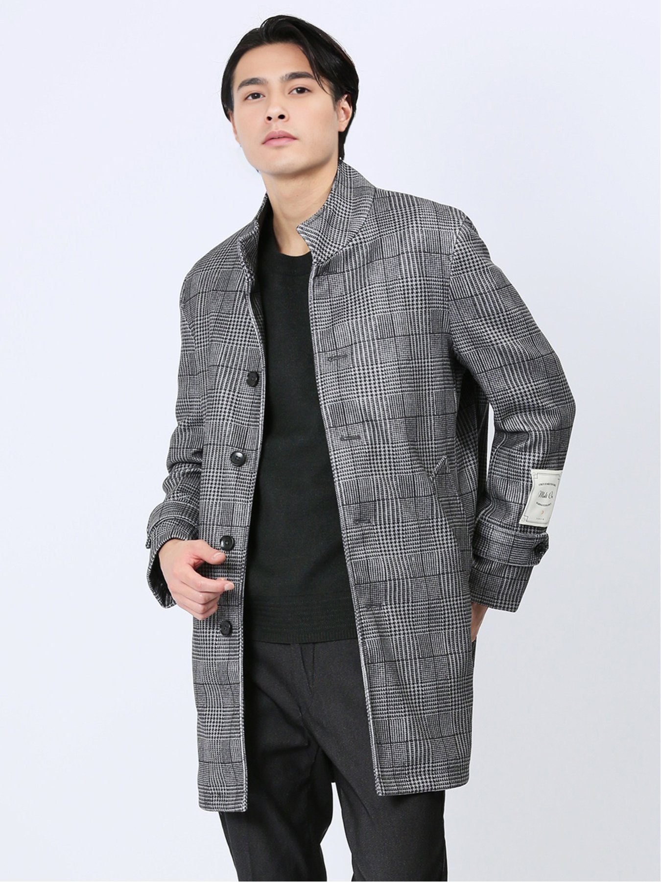 【SALE/50%OFF】TAKA-Q MELT+ON イタリアンカラーコート タカキュー ジャケット・アウター ステンカラーコート ホワイト ネイビー【送料無...