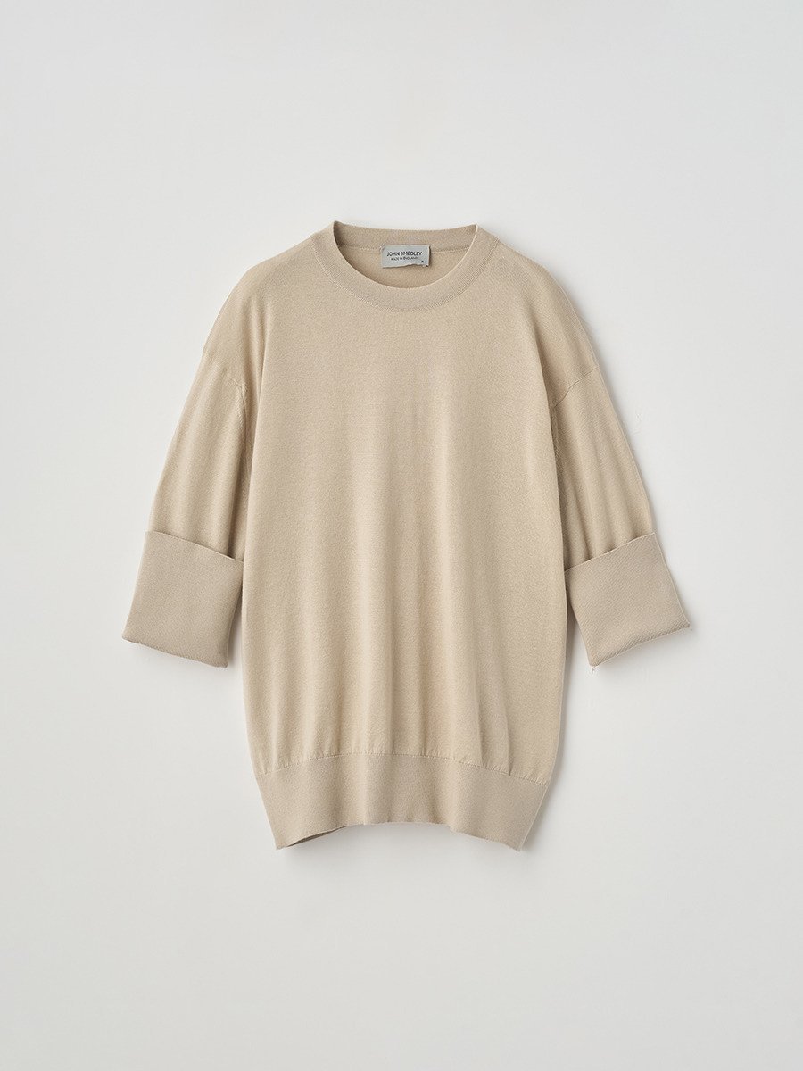 ジョンスメドレー トップス レディース JOHN SMEDLEY Crew neck Turnback rib cuff Sweater ｜ S4727 ｜ 30G ジョンスメドレー トップス ニット【送料無料】