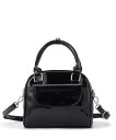【SALE/30%OFF】OberTashe エナメル調2WAYミニボストン エスペランサ バッグ ボストンバッグ ブラック シルバー レッド