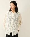 【SALE/50%OFF】JUNRED シアージャガードシャツ ジュンレッド トップス シャツ・ブラウス ホワイト ベージュ ブラック