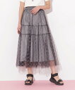 【SALE/50%OFF】JILL by JILL STUART ラメチュールティアードスカート ジル バイ ジル スチュアート スカート その他のスカート グレー ホワイト【送料無料】