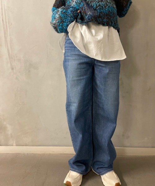 upper hights(アッパーハイツ)THE NIECE/ハイライズストレート ビーセカンド パンツ ジーンズ・デニムパンツ ブルー