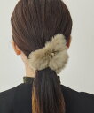 GOLDY ファー メタル ドロップ バンス クリップ ゴールディ ヘアアクセサリー その他のヘアアクセサリー ホワイト ベージュ ブラウン ブラック