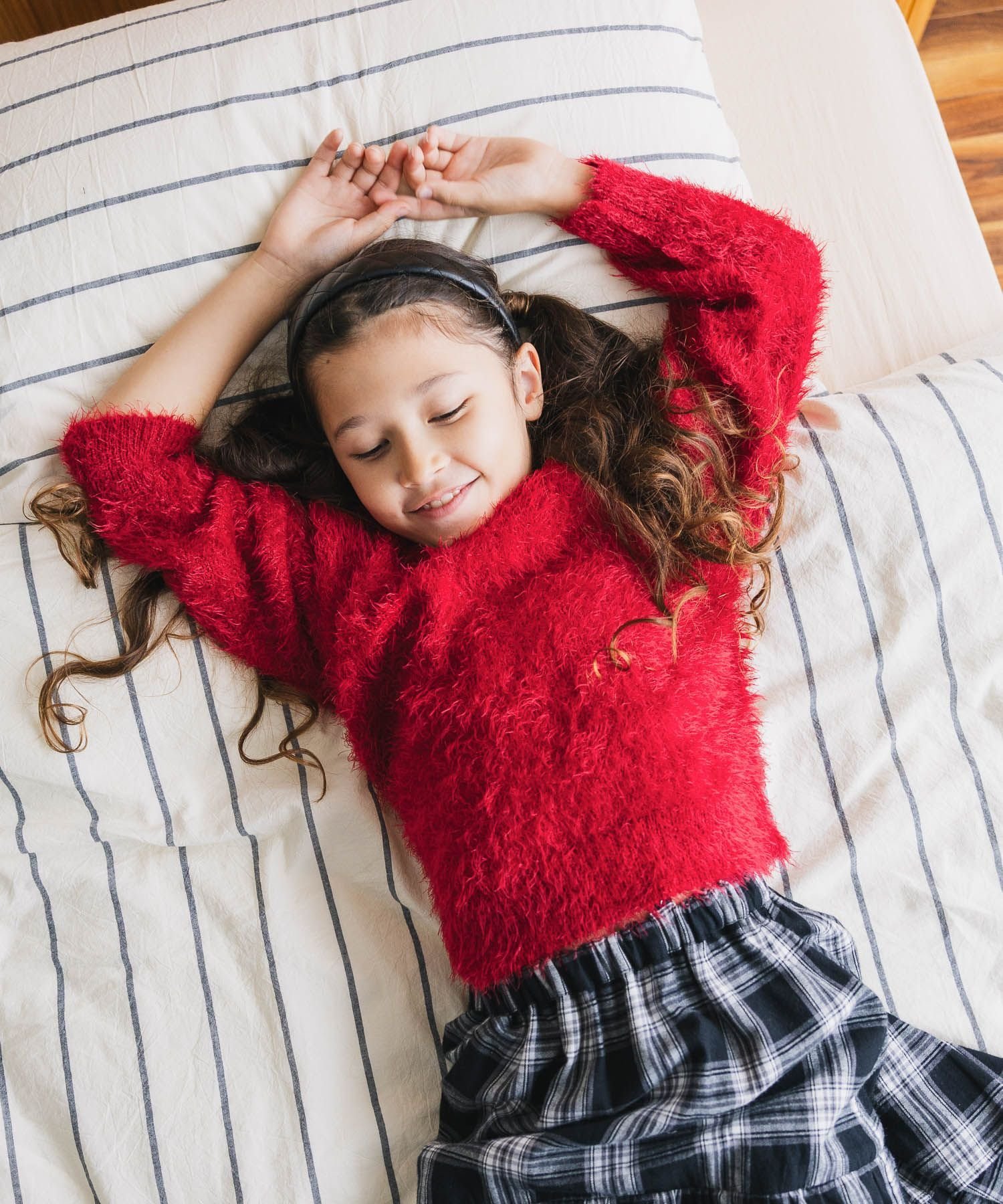 GLOBAL WORK 洗えるシャギーニット/キッズ/606703 グローバルワーク トップス ニット ブルー パープル レッド ホワイト グレー イエロー グリーンのサムネイル