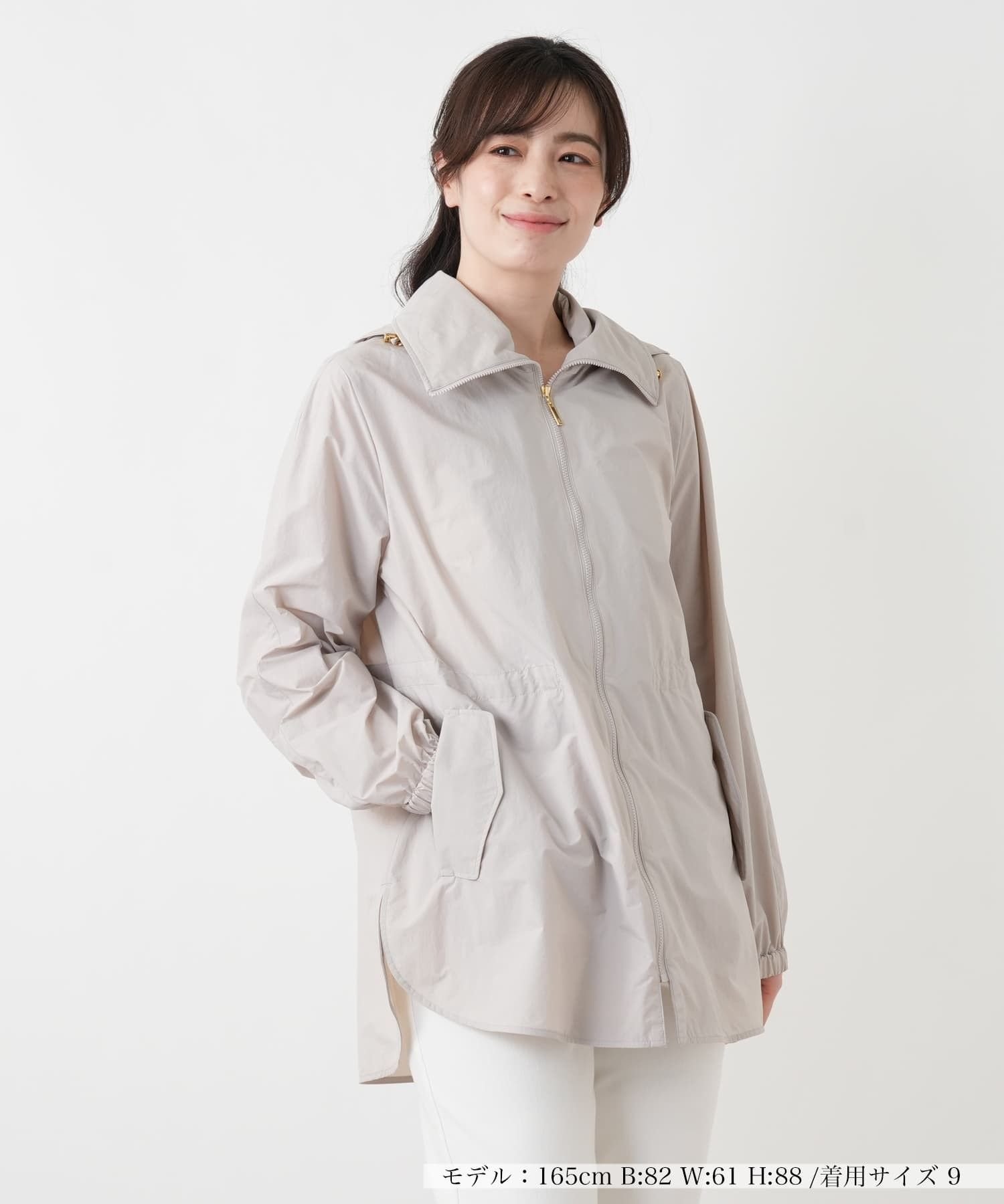 Leilian はっ水コート レリアン ジャケット・アウター ステンカラーコート レッド ブルー ベージュ