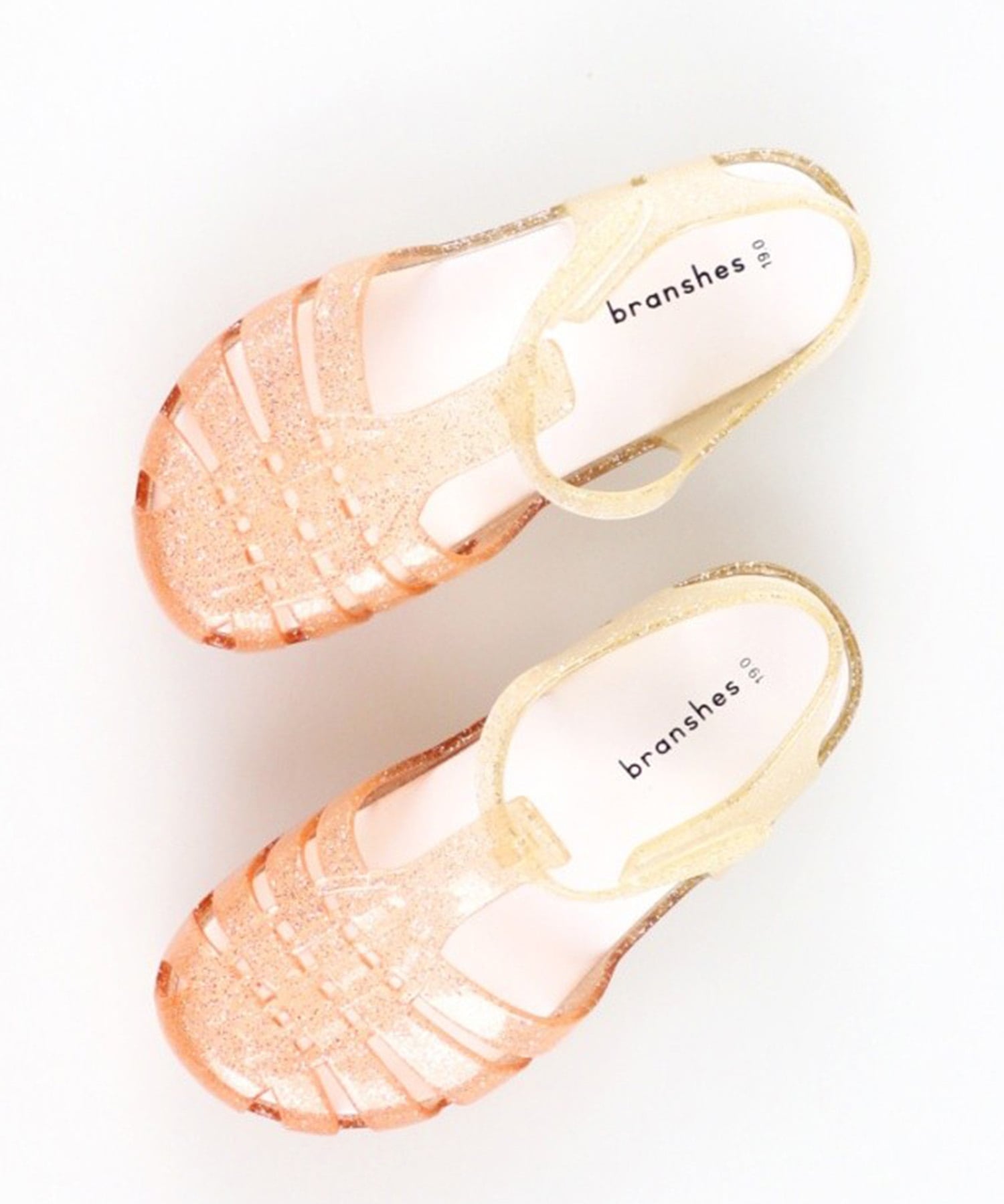 branshes キラキラクリアサンダル ブランシェス シューズ・靴 サンダル パープル ...