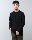 BEAMS MEN LACOSTE / 鹿の子 Long Sleeve T-Shirt ビームス メン トップス カットソー Tシャツ ブラック【送料無料】