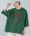 【SALE/20%OFF】improves ロゴ 刺しゅう 半袖 ビッグ Tシャツ インプローブス トップス ポロシャツ イエロー グレー ホワイト グリーン