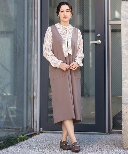 【SALE/40%OFF】eur3 【大きいサイズ】Uネックジャンパースカート エウルキューブ ワンピース・ドレス ジャンパースカート ブラウン ブラック【送料無料】 【SALE/40%OFF】eur3 【大きいサイズ】Uネックジャンパースカート エウルキューブ ワンピース・ドレス ジャンパースカート ブラウン ブラック【送料無料】