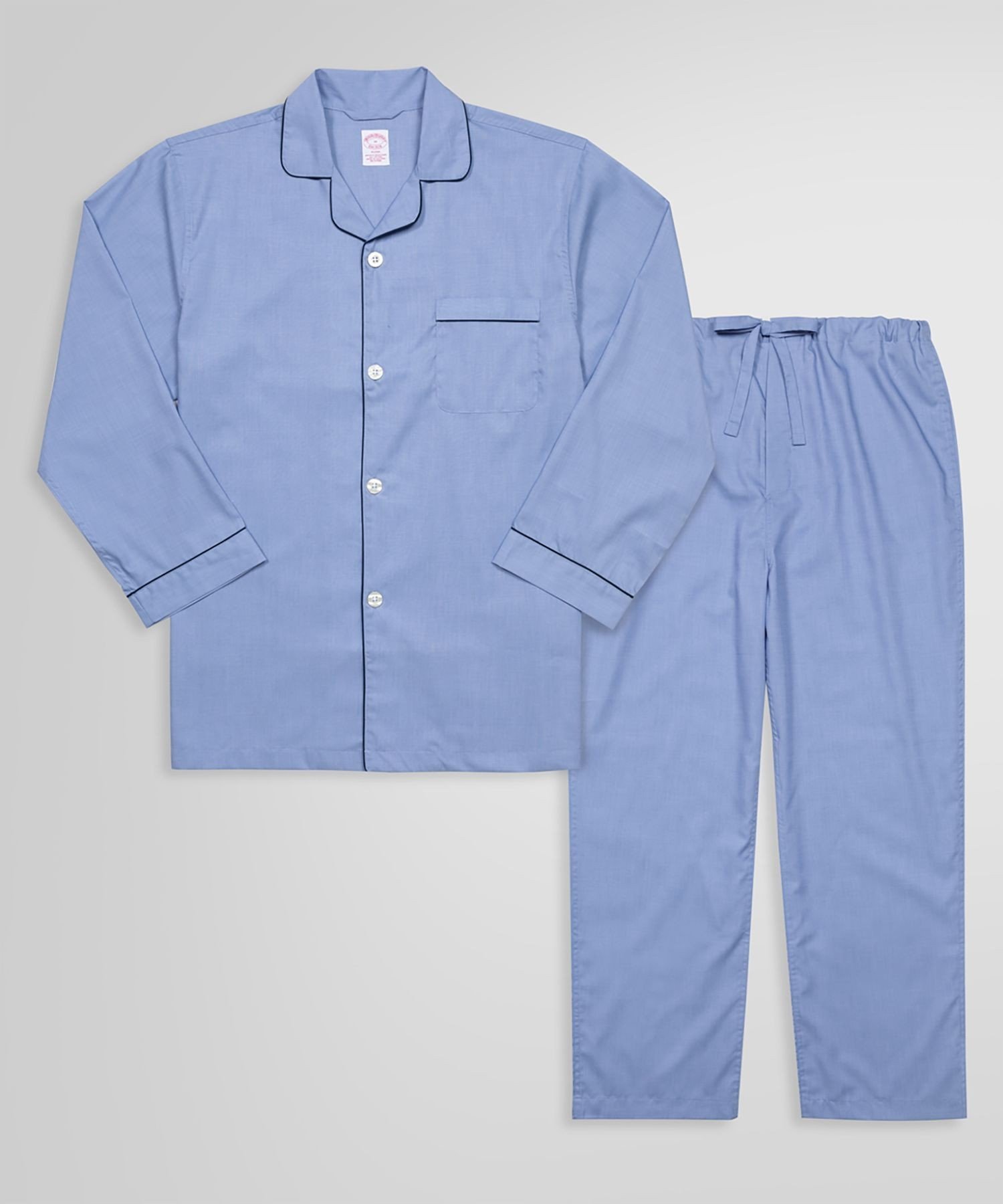 BROOKS BROTHERS ブロード パジャマ Traditional Fit ブルックス ブラザーズ インナー・ルームウェア パジャマ ブルー【送料無料】