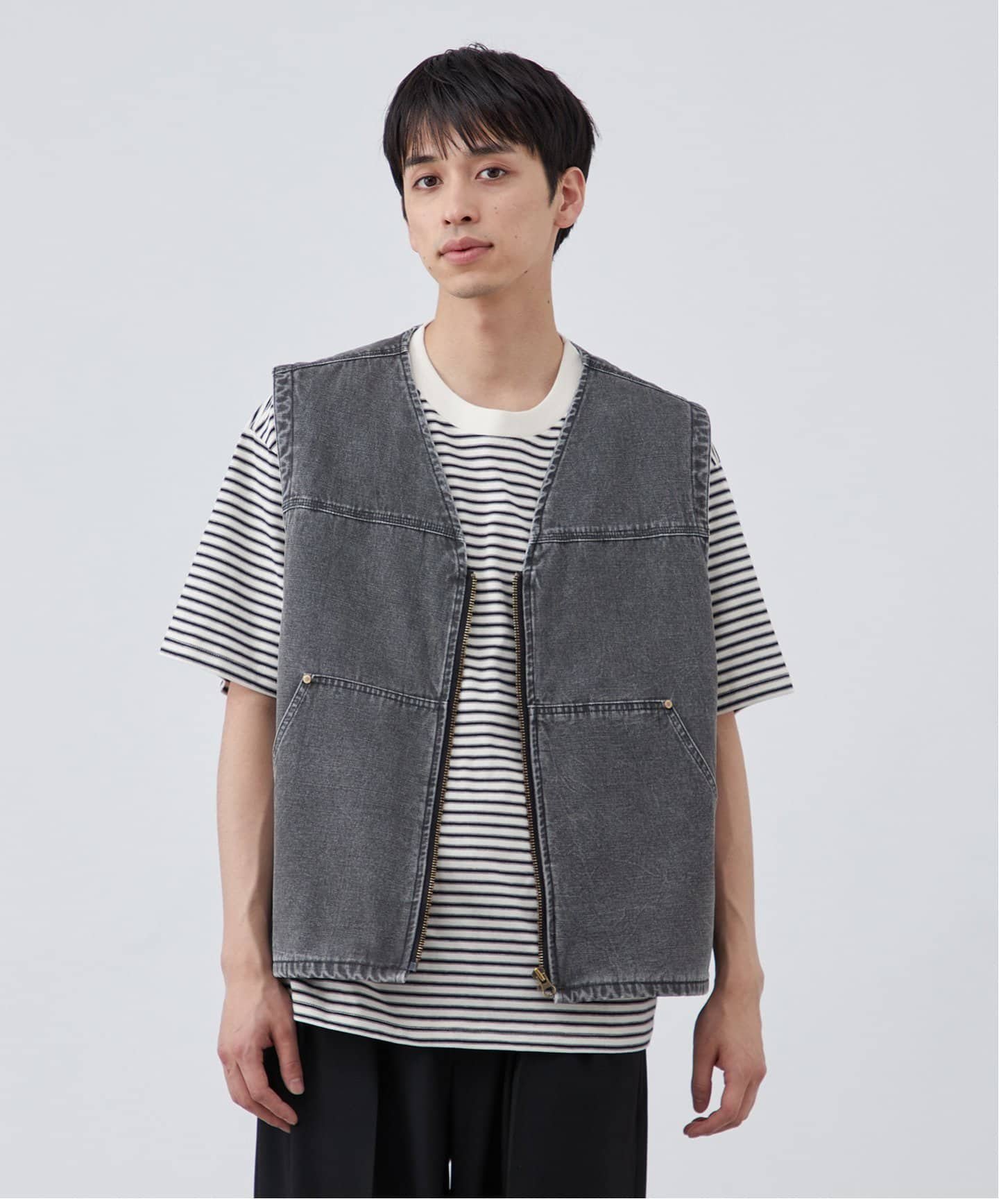 B.C STOCK 【PLANET OF EARTH】ピグメント加工 ダックベスト ベーセーストック ジャケット・アウター その他のジャケット・アウター ピンク ブラック ベージュ【送料無料】
