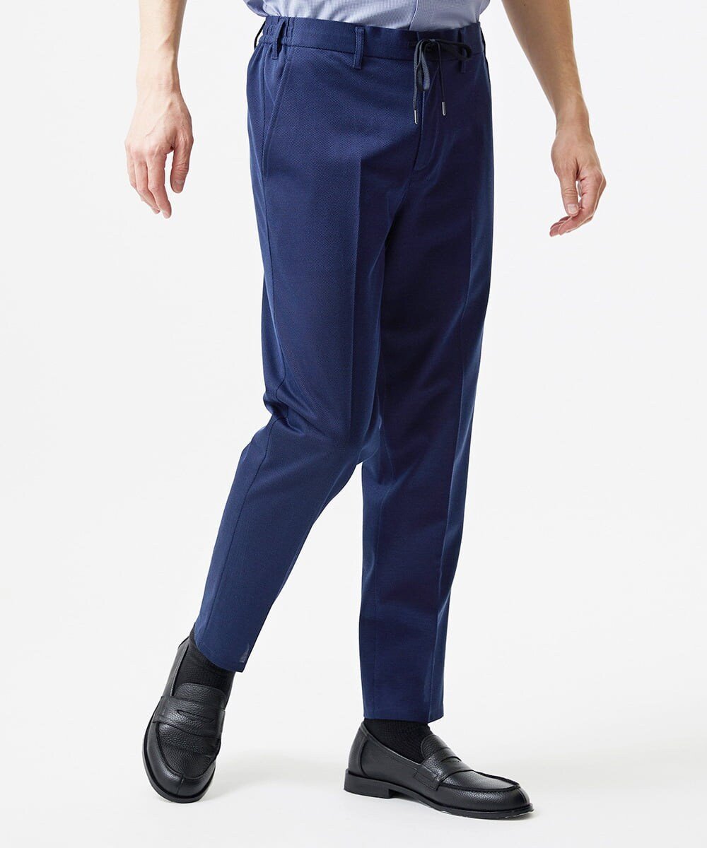 Jersey Pants - MICHEL KLEIN HOMME 【セットアップ】9分丈ジャージースラックスパンツ ミッシェルクランオム パンツ その他のパンツ ブルー【送料無料】