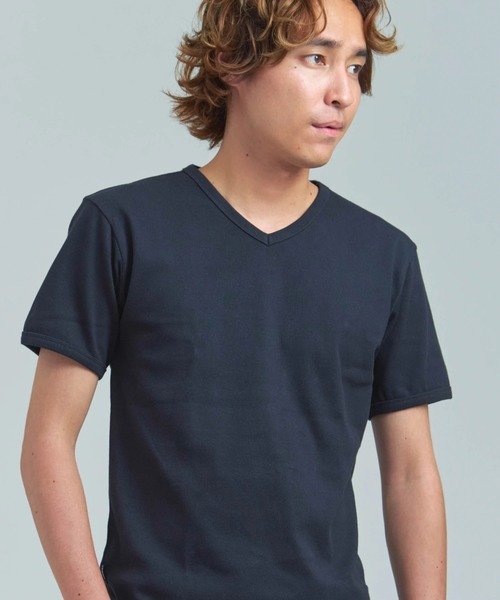 SELECT BRANDS AVIREX/アヴィレックス DAILY S/S RIB V NECK TEE(MENS) ジャックローズ トップス カットソー・Tシャツ ホワイト ブラック