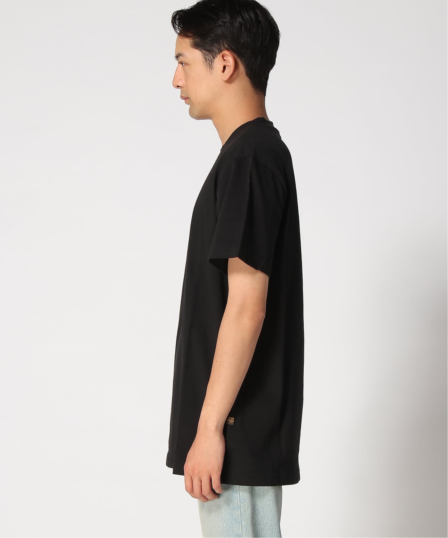 【公式ショップ】Reverse Logo Regular T-Shirt/リバースグラフィックロゴTシャツ ジースターロゥ トップス カットソー・Tシャツ ブラック