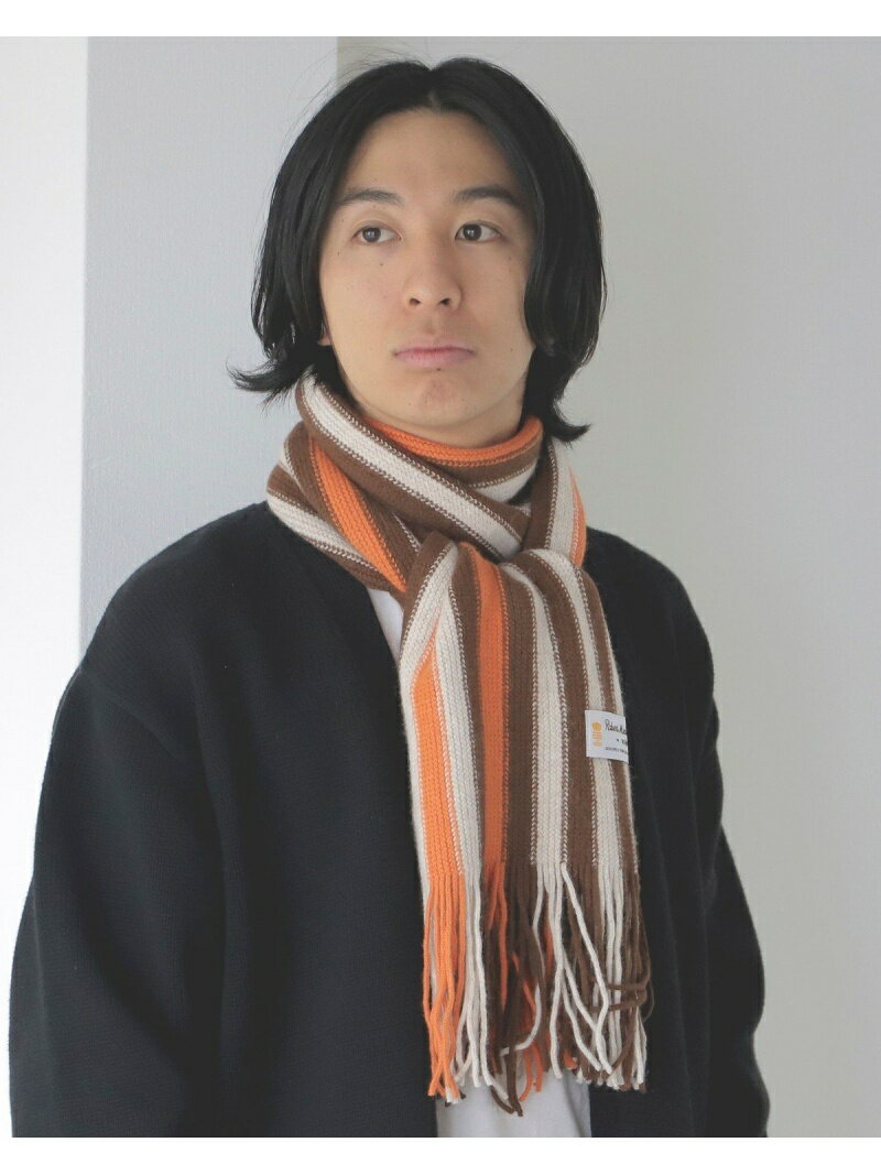 【SALE／60%OFF】BEAMS MEN ROBERT MACKIE / Warp Muffler ビームス アウトレット ファッショングッズ マフラー/スヌード ベージュ ブラウン ネイビー