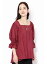【SALE/60%OFF】ROSE BUD 2wayスクエアネックブラウス ローズバッド シャツ/ブラウス シャツ/ブラウスその他 レッド ブラック