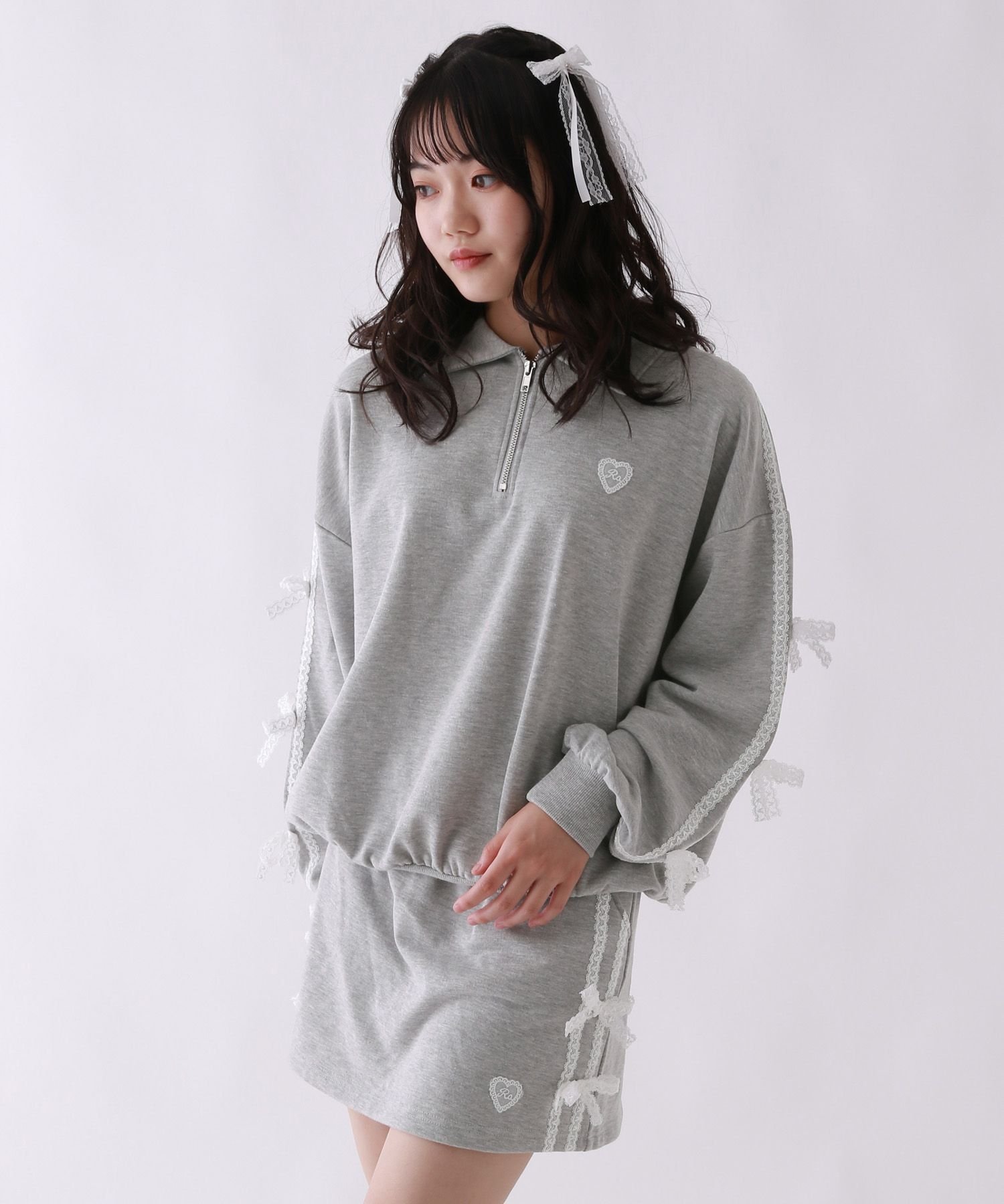 repipi armario 【girly line】リボンサイドレースセットアップ レピピアルマリオ スカート その他のスカート グレー ブラック ブルー【送料無料】のサムネイル