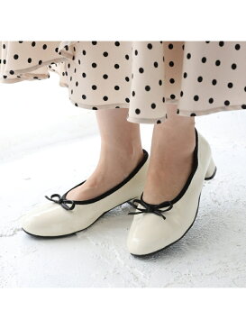 one after another NICE CLAUP ヒールアップバレエシューズ ワンアフターアナザー ナイスクラップ シューズ シューズその他 ホワイト ブラック【送料無料】
