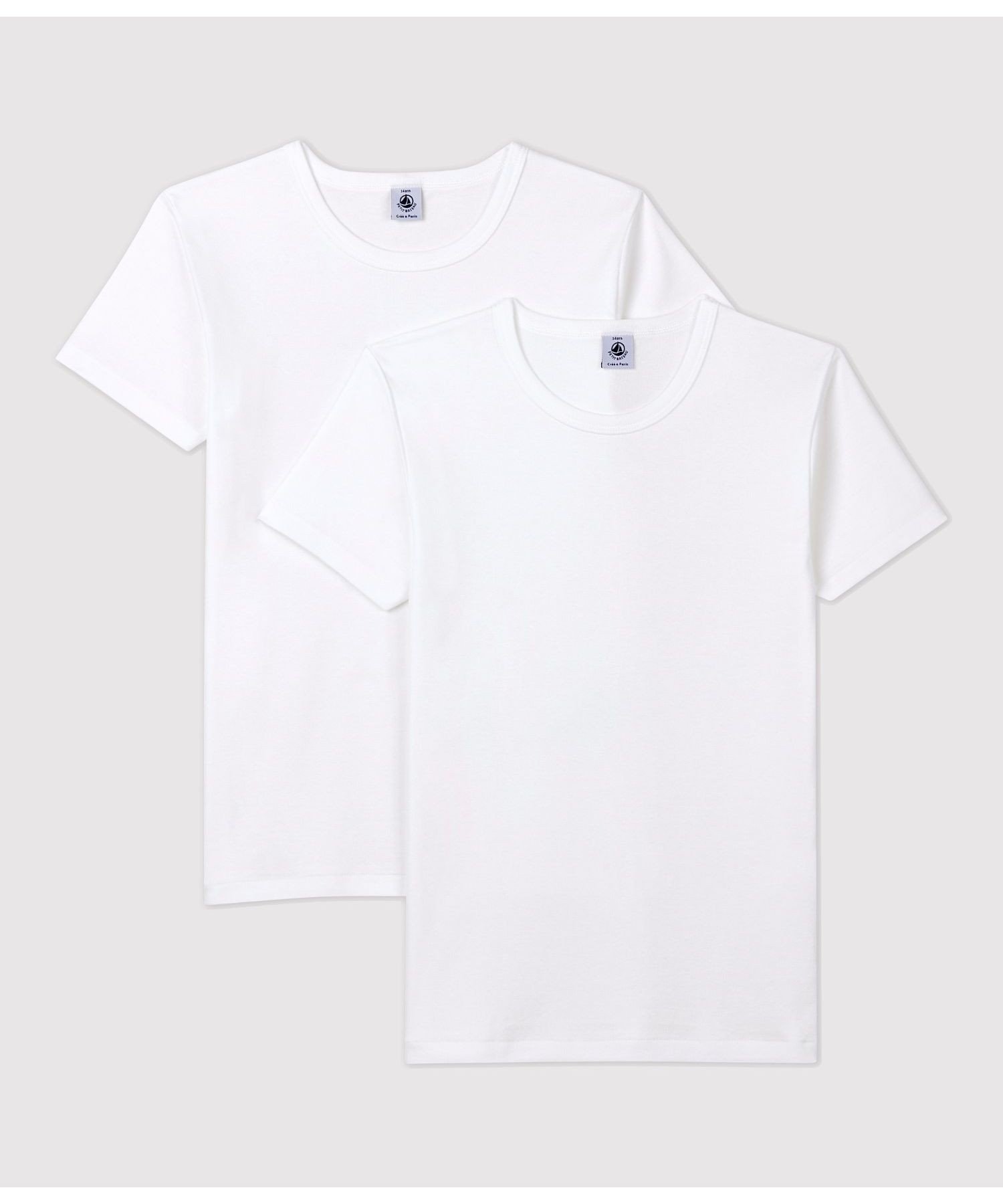 PETIT BATEAU ホワイトTシャツ2枚組 プチバトー インナー・ルームウェア その他のインナー・ルームウェア