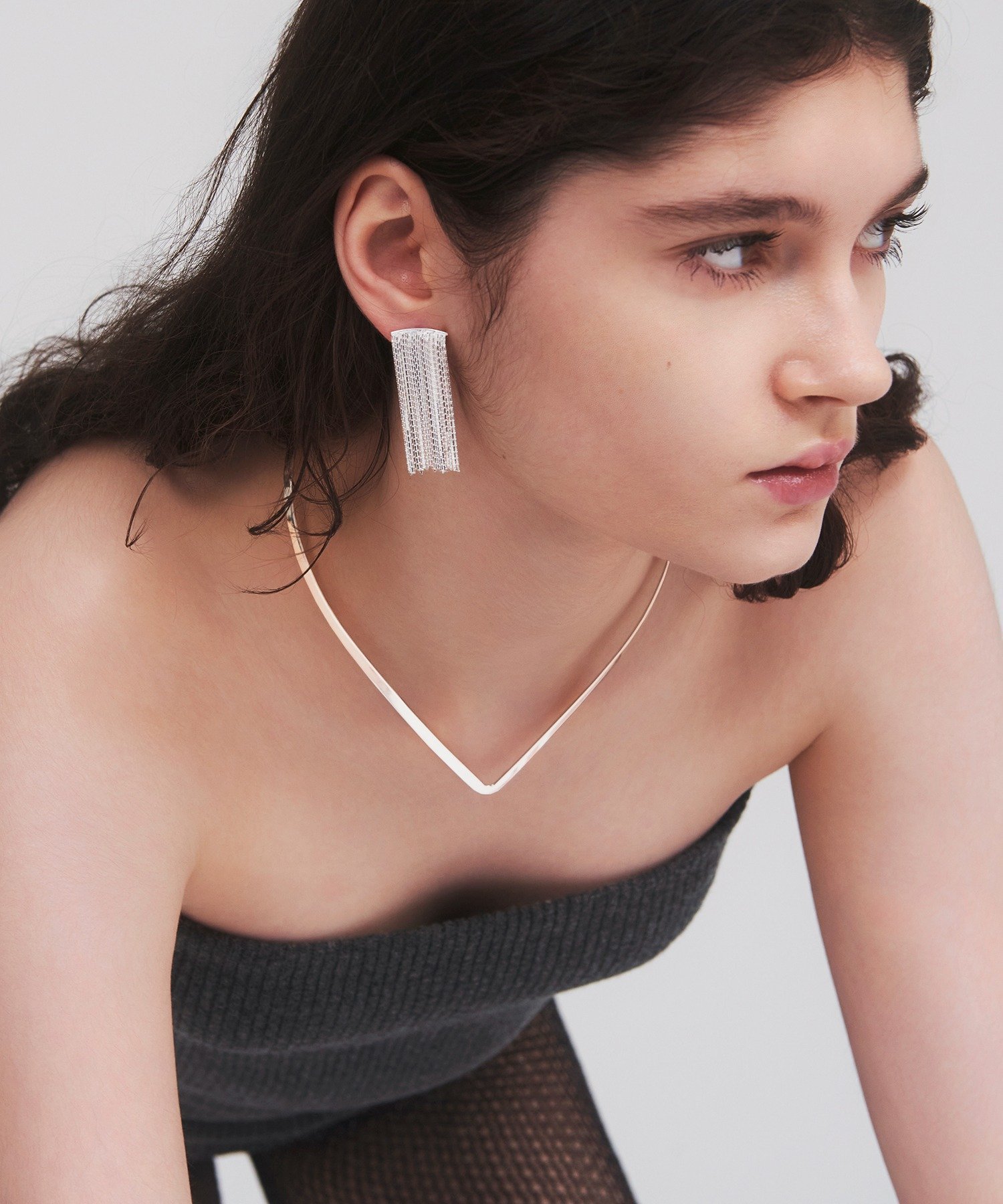 quip queint quip queint/waterfall pierce QU153 セットアップセブン アクセサリー・腕時計 ピアス ブラック【送料無料】(4)