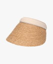 milsa milsa Raffia Linen Clip Visor / ミルサ オーバーライド 帽子 サンバイザー ホワイト ブラウン【送料無料】