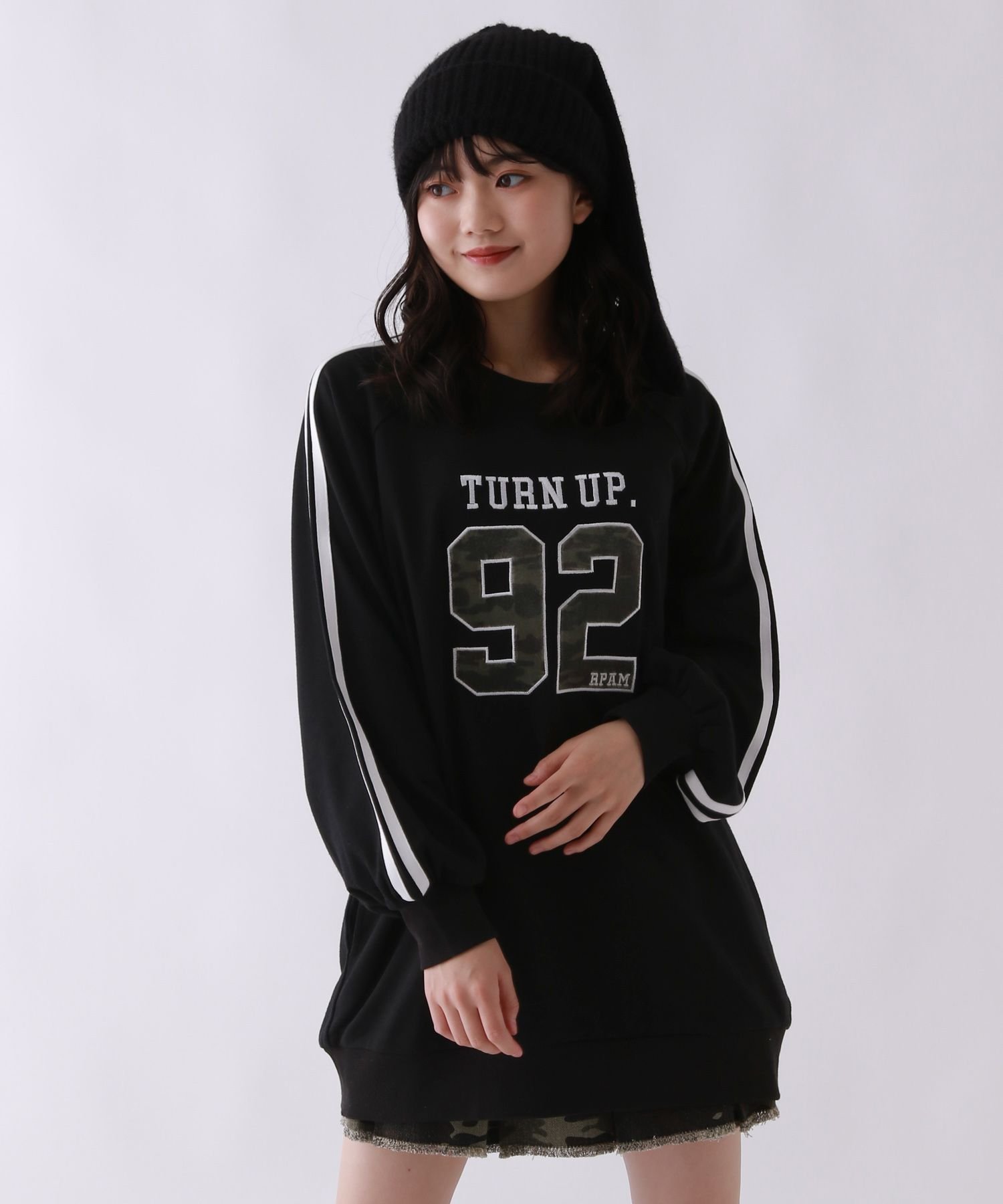 repipi armario ナンバリングワンピース レピピアルマリオ ワンピース・ドレス チュニック ベージュ ネイビー ブラック【送料無料】のサムネイル