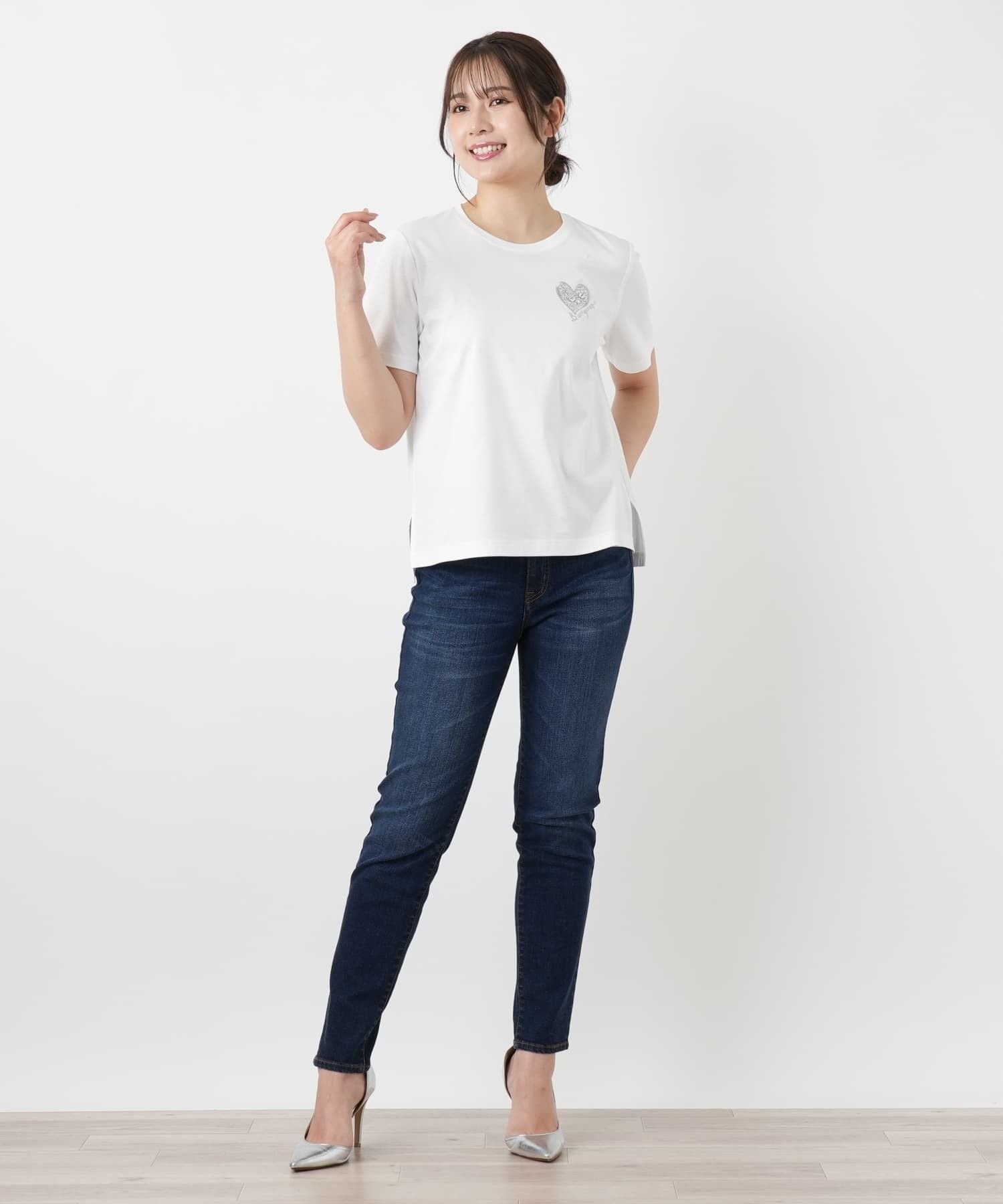 Leilian 【接触冷感】カットソー レリアン トップス カットソー・Tシャツ ホワイト