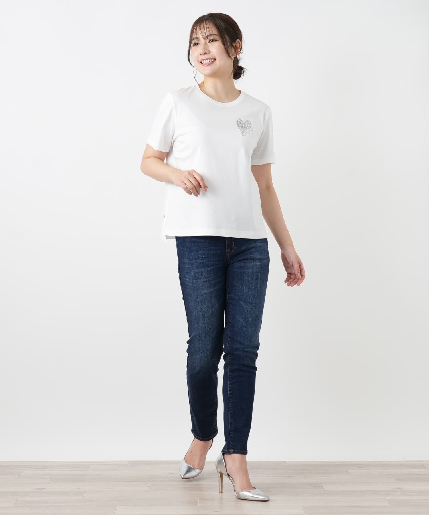 Leilian 【接触冷感】カットソー レリアン トップス カットソー・Tシャツ ホワイト