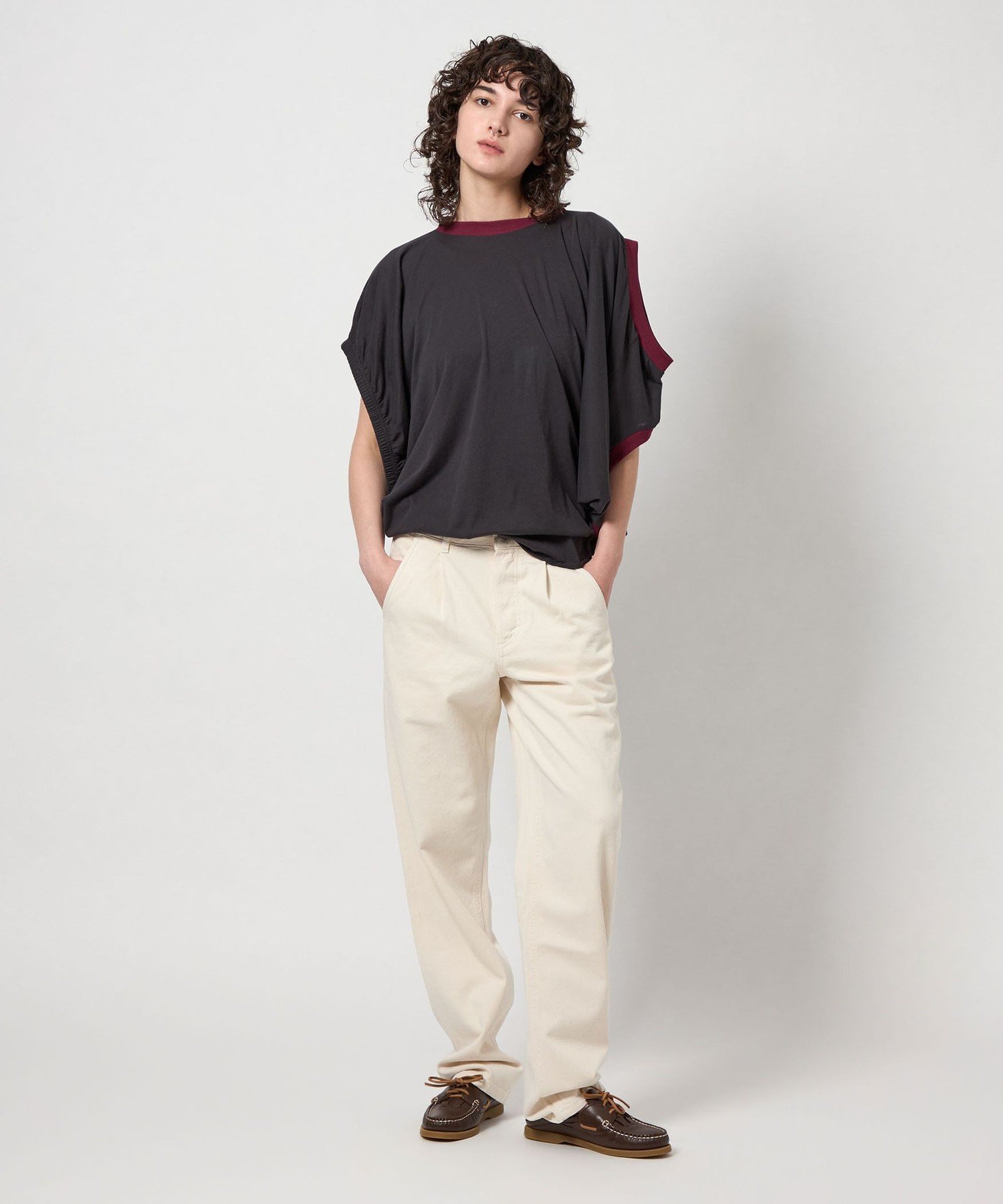 6(ROKU) ＜6(ROKU)＞ARPHABET Tシャツ -U- ユナイテッドアローズ アウトレット トップス カットソー・Tシャツ グレー