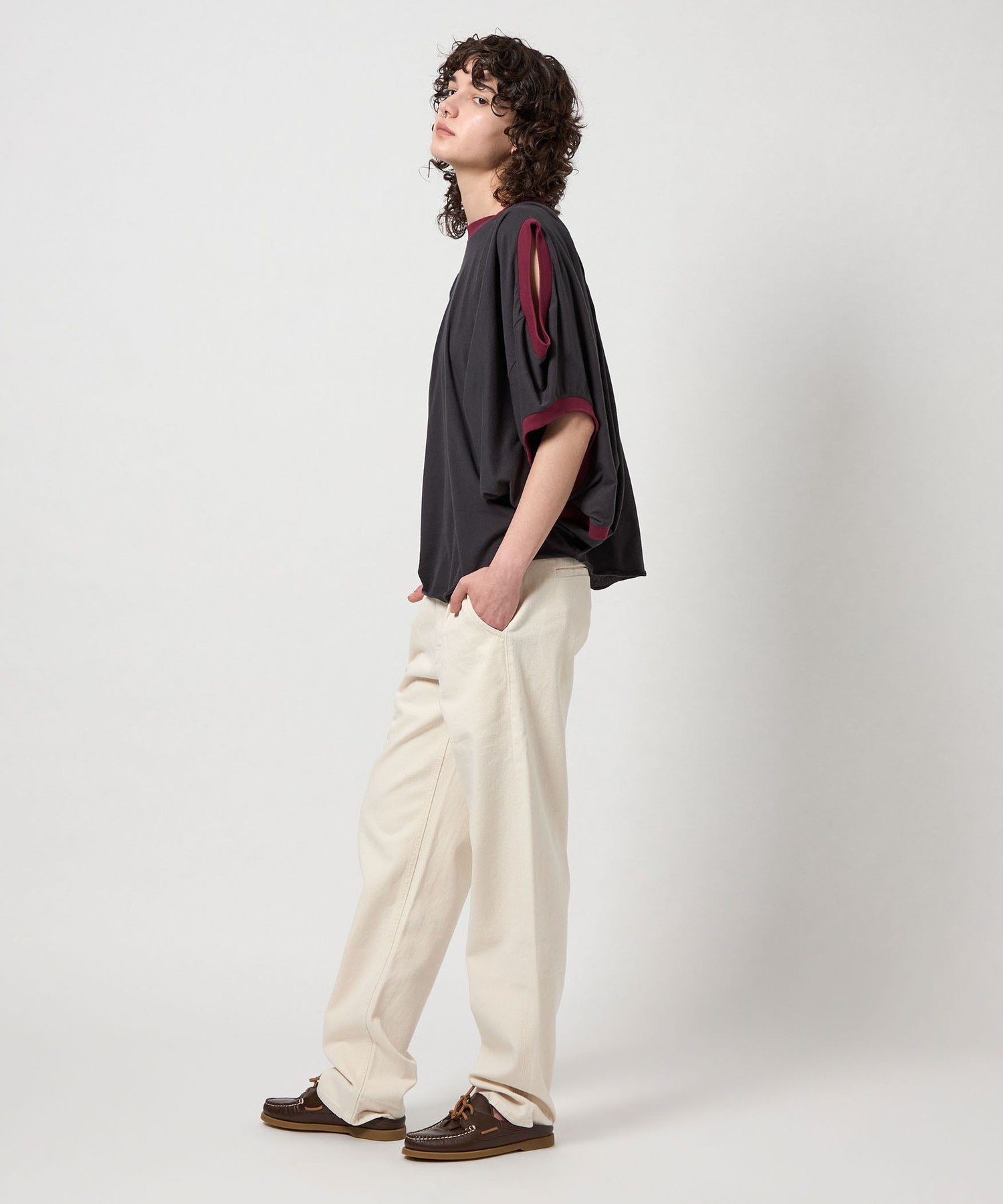 6(ROKU) ＜6(ROKU)＞ARPHABET Tシャツ -U- ユナイテッドアローズ アウトレット トップス カットソー・Tシャツ グレー