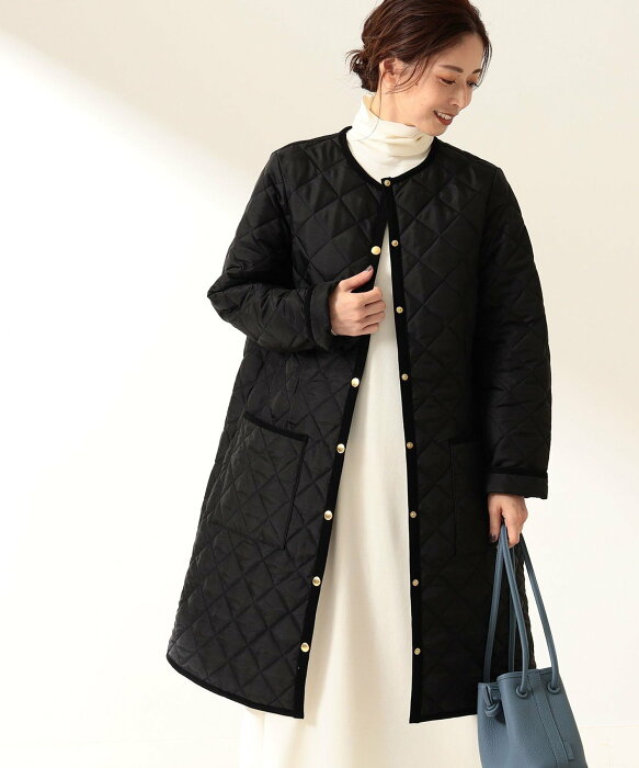 Demi-Luxe BEAMS Traditional Weatherwear * Demi-Luxe BEAMS / 別注 ARLKEY キルティング ロングコート アウター トラディショナルウェザーウェア デミルクス ビームス コート/ジャケット コート/ジャケットその他 ブラック【送料無料】