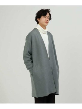 【SALE/50%OFF】tk.TAKEO KIKUCHI ダブルフェイスロングカーディガン ティーケータケオキクチ ニット カーディガン グレー ブラウン ネイビー【送料無料】