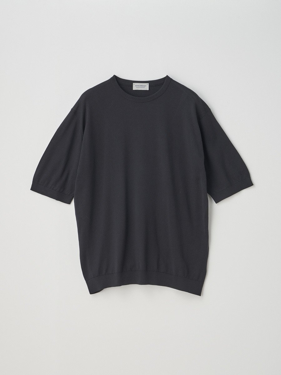 JOHN SMEDLEY Crew neck T-shirt ｜ S4633 ｜ 30G ジョンスメドレー トップス ニット ブラック【送料無料】