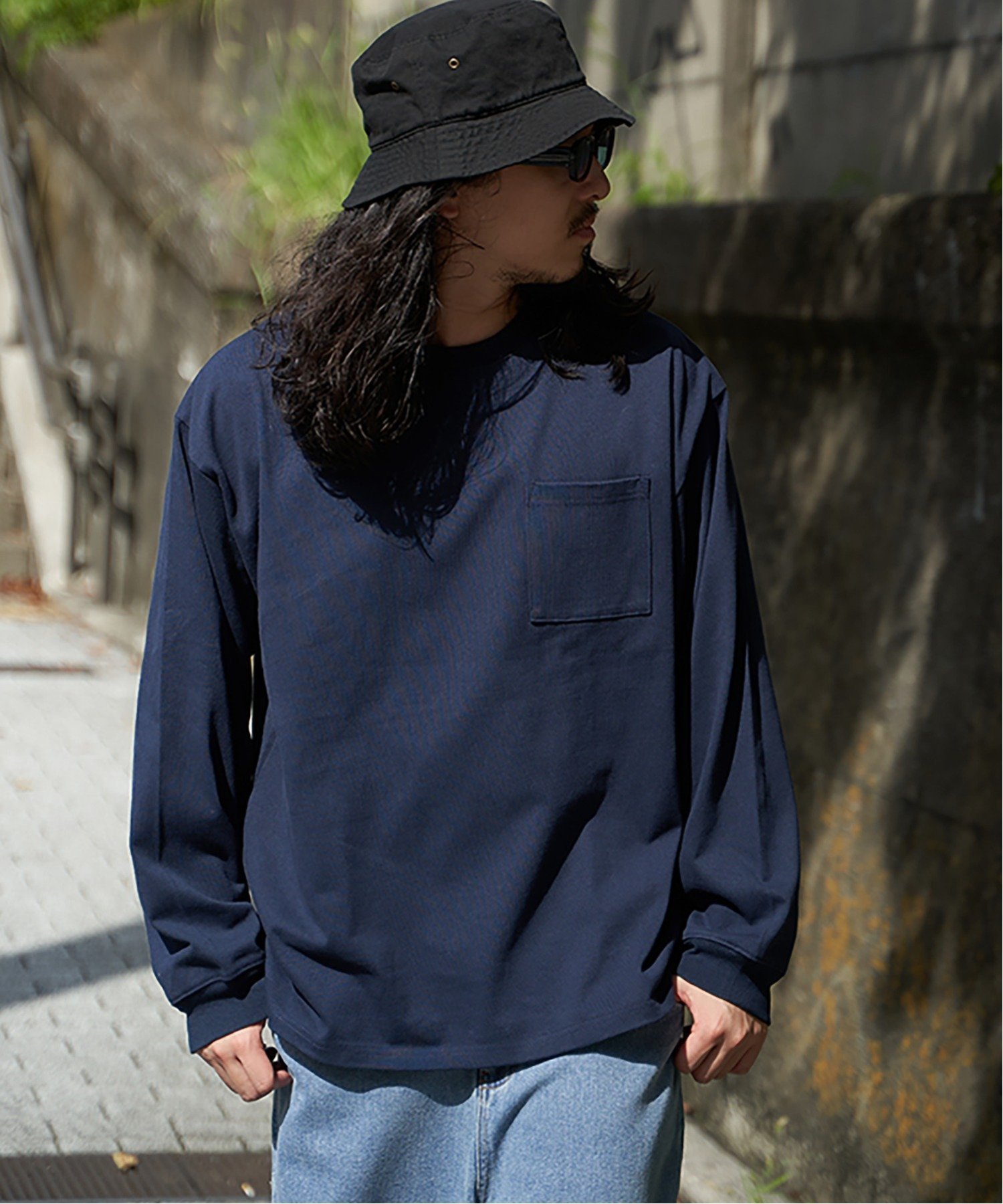 楽天Rakuten FashionVENCE share style MENs ヘビーウェイト天竺ロンT ヴァンス エクスチェンジ トップス カットソー・Tシャツ ネイビー ホワイト グレー ブラック