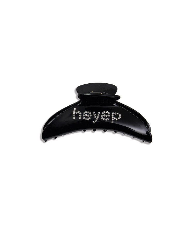 DRESSTERIOR heyep｜Rhinestone Logo Hair Clip ドレステリア ヘアアクセサリー その他のヘアアクセサリー ブラック【送料無料】