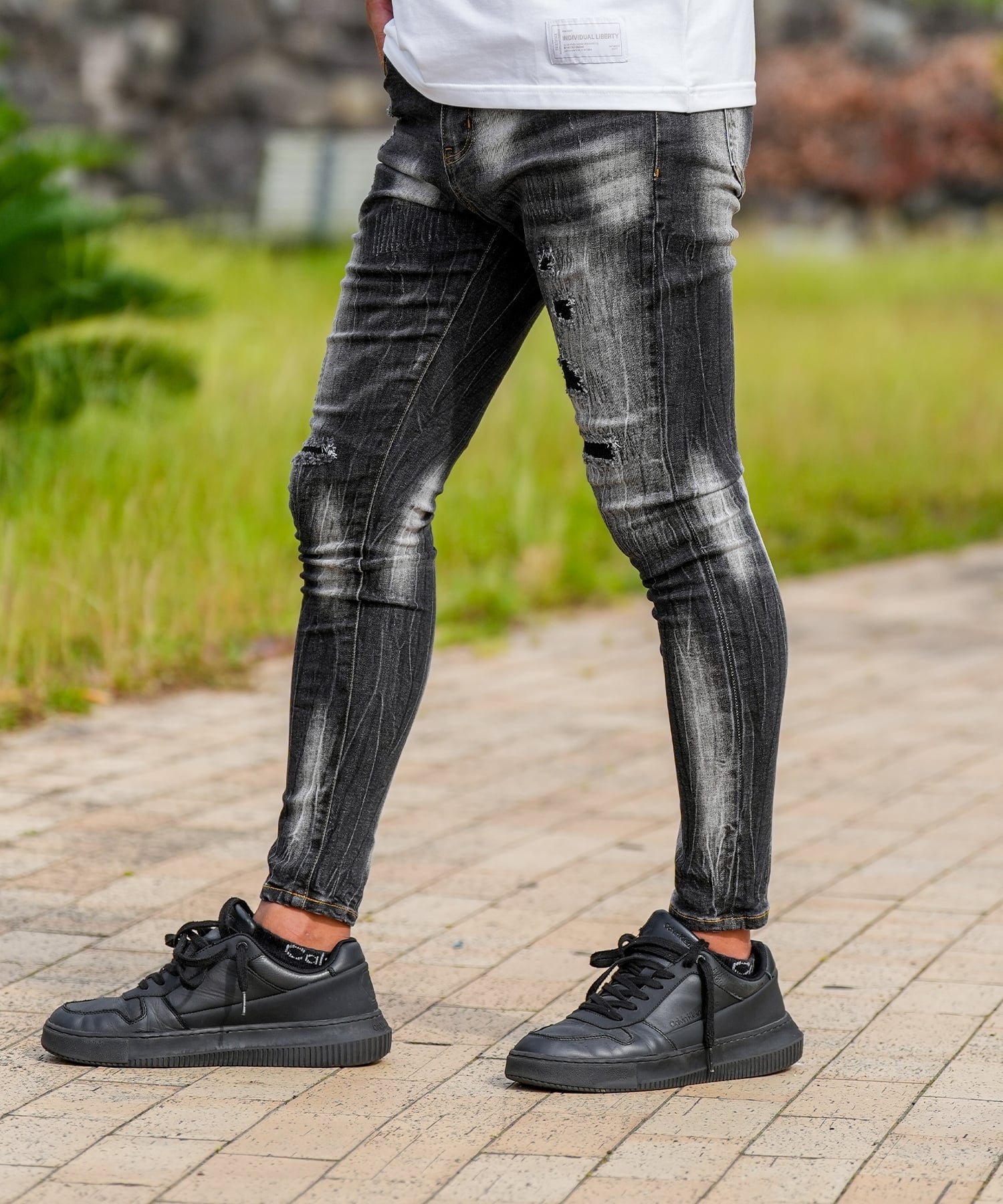 【SALE／20%OFF】Retro Engine H.P.C Denim L/PT アダムスジャグラー パンツ ジーンズ・デニムパンツ ブルー ブラック【送料無料】