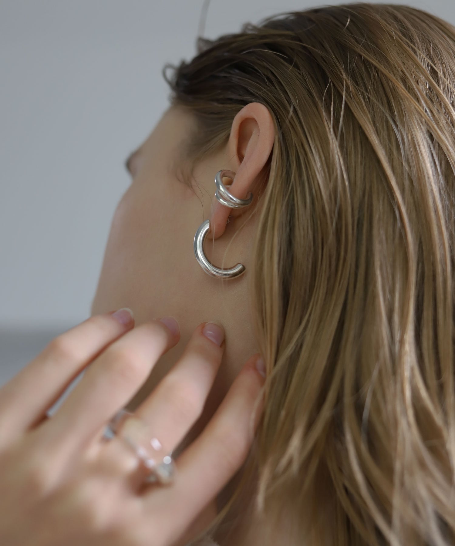 TEN. ダブルラインイヤーカフ SV テン アクセサリー・腕時計 イヤリング・イヤーカフ シルバー【送料無料】