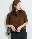 JOURNAL STANDARD 《予約》ベロアニット モックネック (バンドセット) ジャーナル スタンダード トップス ニット ネイビー ブラウン【送料無料...