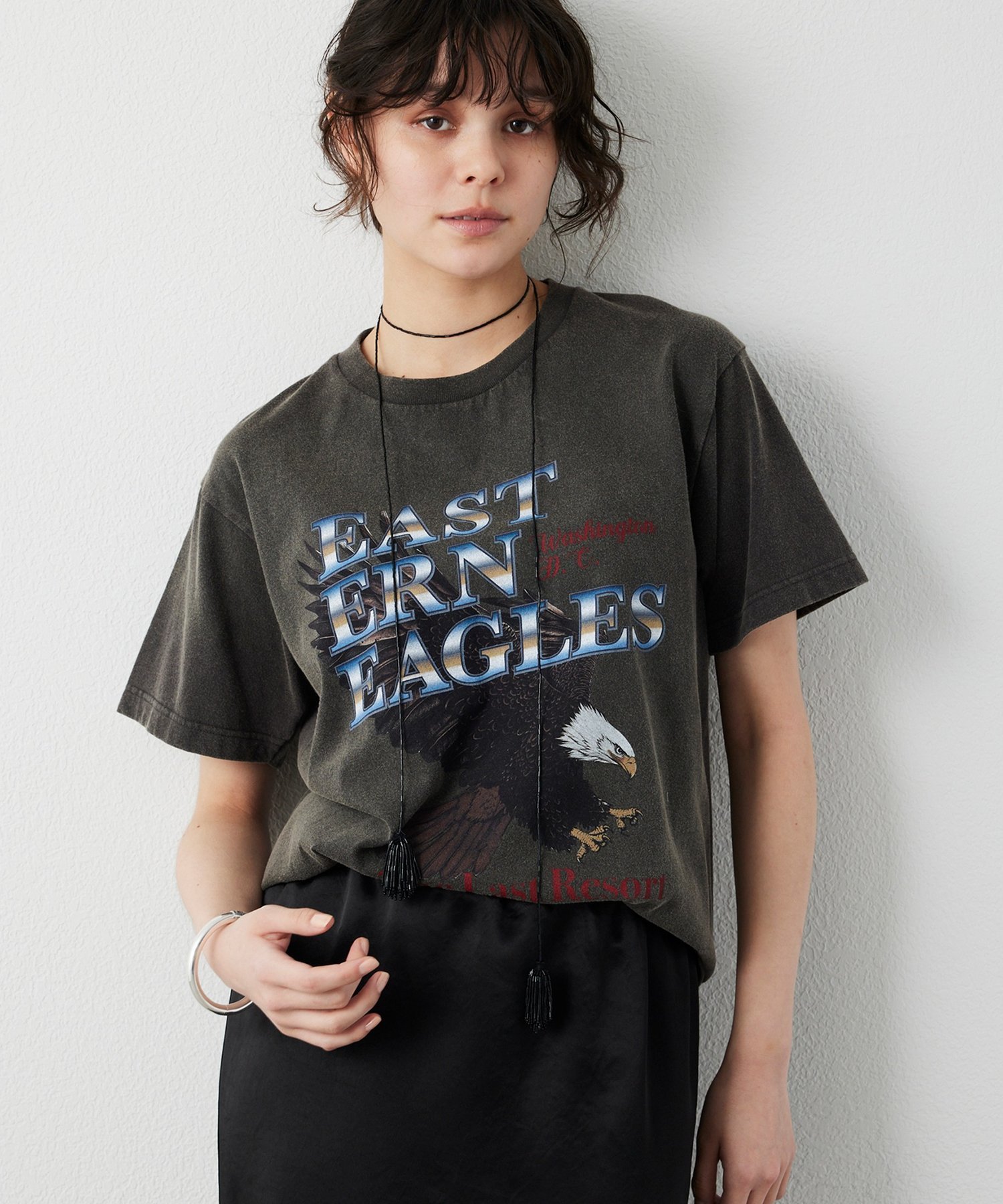 Whim Gazette Eagle Tee ウィム ガゼット トップス カットソー・Tシャツ グレー ベージュ
