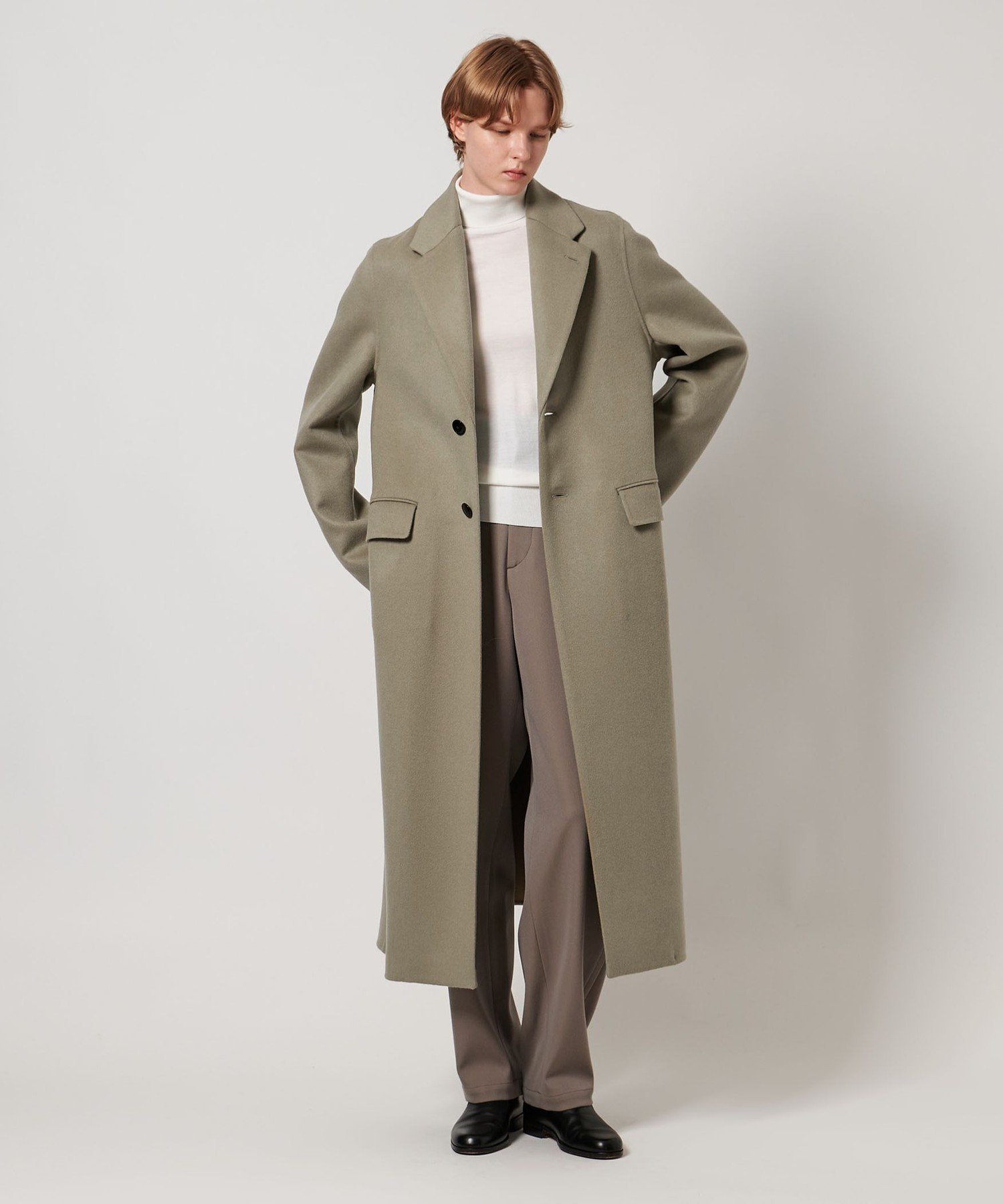 ＜LOEFF＞リバー チェスター コート ユナイテッドアローズ アウトレット ジャケット・アウター チェスターコート ネイビー