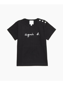 agnes b. BABY S137 L TS ベビー ロゴTシャツ アニエスベー トップス カットソー・Tシャツ ブラック【送料無料】