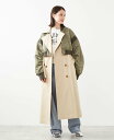 【SALE/65%OFF】Soffitto MA-1&トレンチコンビコート ソフィット ジャケット・アウター その他のジャケット・アウター ベージュ【送料無料】